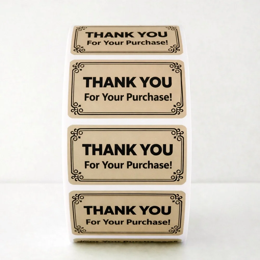 Thank You For Your Purchase Labels 100 Pack – Small Business Packaging Stickers